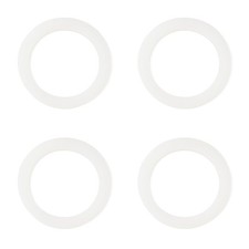 Confezione 4 Anelli Guarnizione Per Bialetti Moka Express Dama 3/4 3 e 4 Tazze, Bianco 