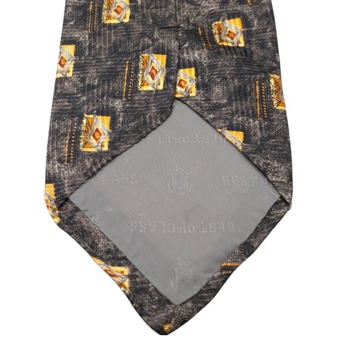 Robert Talbott Best of Class Tie Mens 58" Silk Black Yellow Geometric USA VTG - Picture 3 of 8