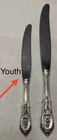 Rose Point by Wallace Sterling Silver Youth Knife HH 7 3/8”