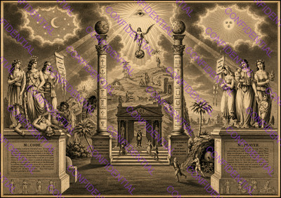 Freimaurer Code Freimaurer Templer Freemasonry Vintage Style Poster