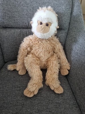 Teddy Hermann, Plüsch, Primaten Affe, ca 46  cm, selten, sandfarben