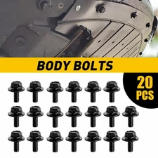Body 20PC Bolts Screws Fender Fastener M6-1.0x Long- 16mm 10mm Hex- 17mm Washer