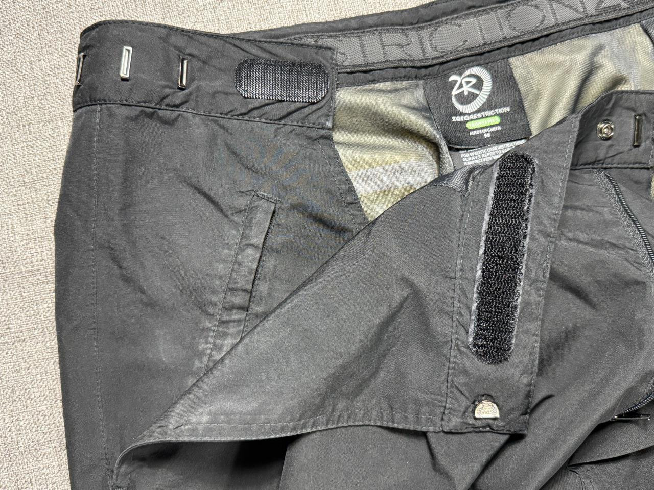 Zero Restriction Tour Series Rain Pants Medium M black waterproof golf