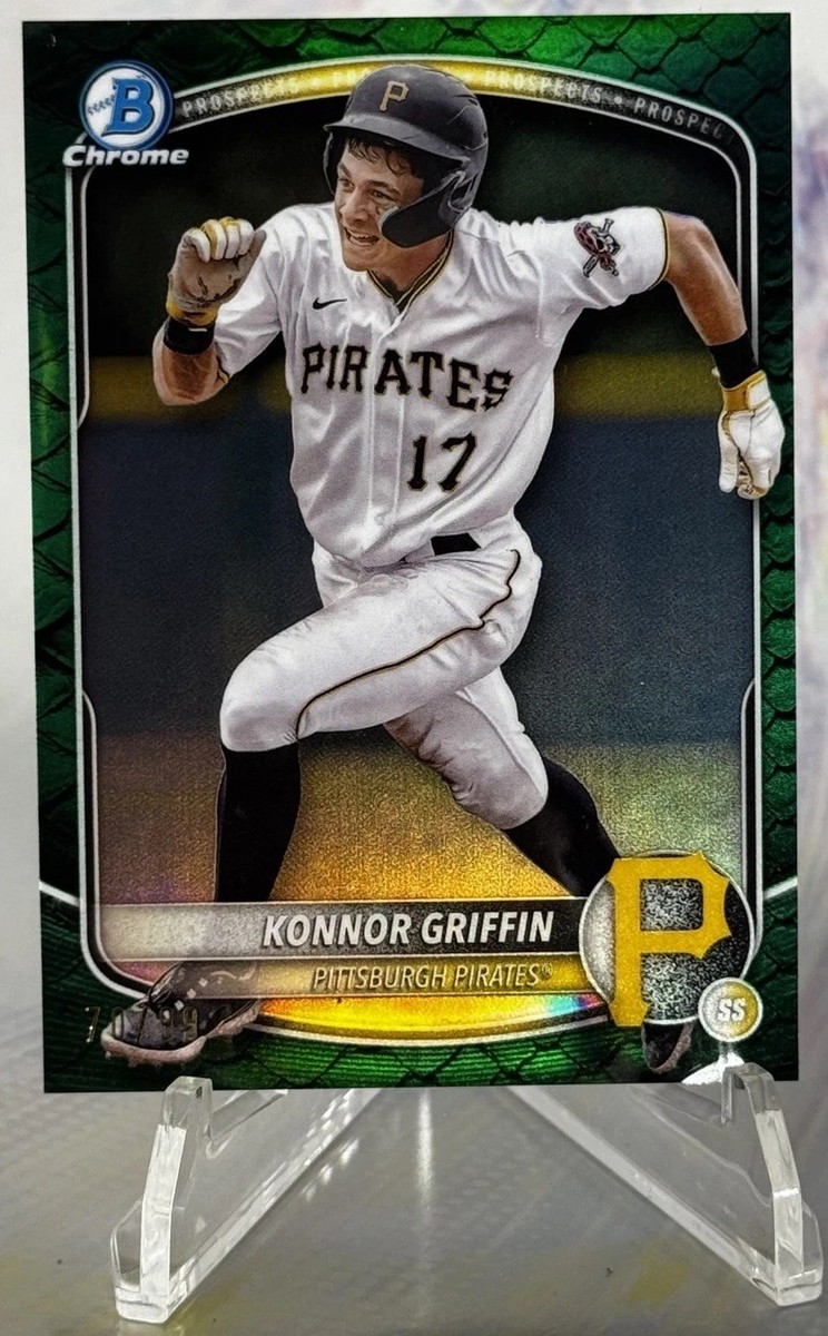 🔥KONNOR GRIFFIN 2025 Bowman - Chrome #BCP-86 Green Reptilian /99