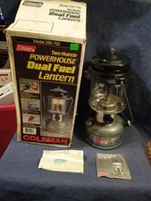 Coleman 2 Mantle Powerhouse Dual Fuel Lantern Model 295-700 Looks New