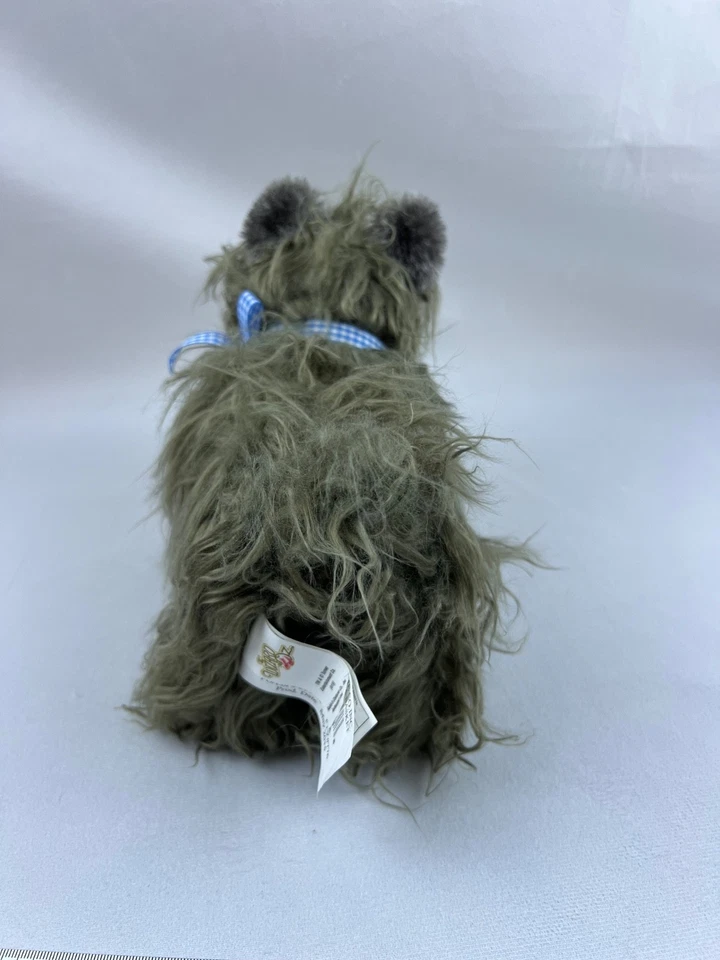 Wizard of Oz Toto Plush Dog Rubie’s Costume Co 2015 Gray Terrier with Blue Bow - Image 3 of 4