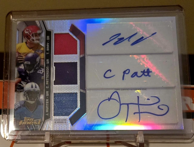 2013 Finest Cordarrelle Patterson Tyler Bray Hunter JSY Auto Tennessee Vols RC