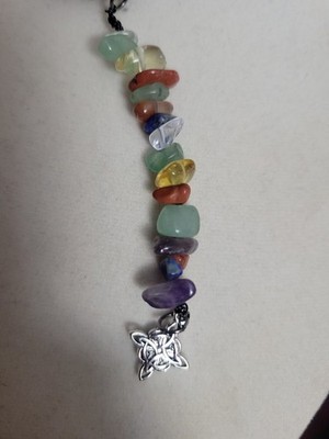 Natural Gemstone Hair Barrete Crystal & Celtic Knot Charm Hair Charm Hair Clip