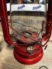 Farm house collectible-Vintage Blue Coffee Pot/red Oil Lamp/ Primitive Strainer — photo 5