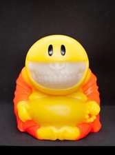 New Ron English Popaganda Mad Happy Monk Grin Black Light Orange Mindstyle Vinyl