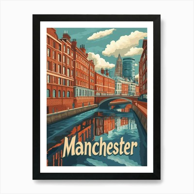 Aihrgdesign A Retro Reiseposter F Gerahmtes Wandbild Poster Leinwanddruck Bild