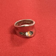 Sterling Silver 925 Thailand Artisan Wave Chunky Band Ring Size 7.75