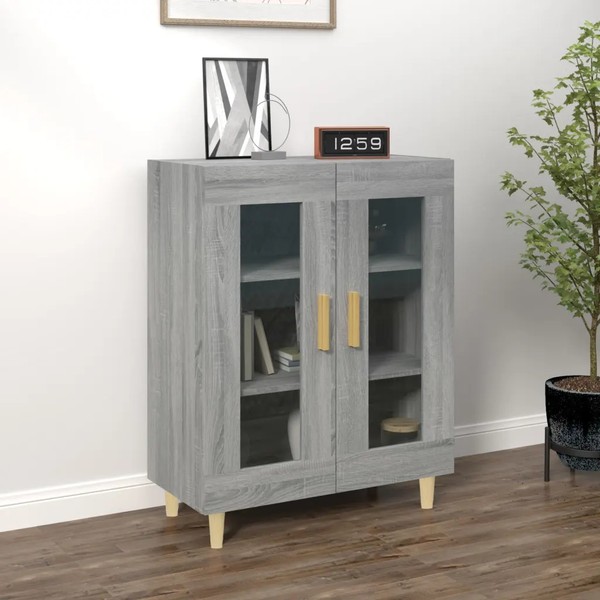Sideboard Kommode Sonoma Grau 69,5X34X90 Cm Holzwerkstoff Stauraum-image