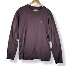 Arcteryx Motus Long Sleeve Mens Crewneck Shirt Size XL Brown Performance Top