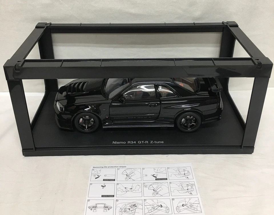 AUTOart 1/18 Nismo R34 GT-R Z-tune Negro Perla Diecast Modelo BNR34 JDM Usado Foto 4 de 4