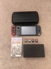 Nintendo Switch Console 32GB Bundle Dock 128GB SD 5 Games Carry Case Spares