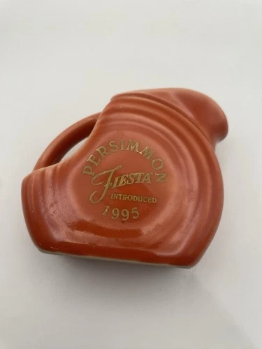 Fiesta Persimmon Mini Disc Pitcher 1995 Color Decal | Fiestaware Syrup Creamer
