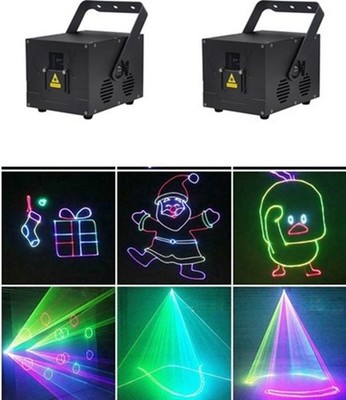 2pcs 10W ILDA 3D laser light wedding party professional DMX rgb laser night club