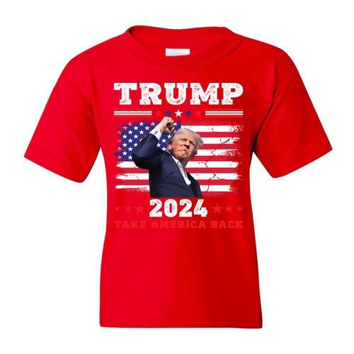 Donald Trump Take America back YOUTH shirt 2024 Never Surrender USA Bulletproof - Picture 6 of 8
