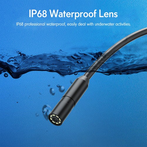 8 Pin Industrial Endoscope Camera HD Inspection Borescope For iPhone Car Sewer - Picture 10 of 21