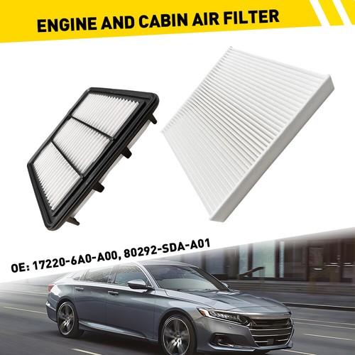 Fit 2018-2021 Honda Accord 1.5L Turbo Combo only Set Engine Cabin Air Filter