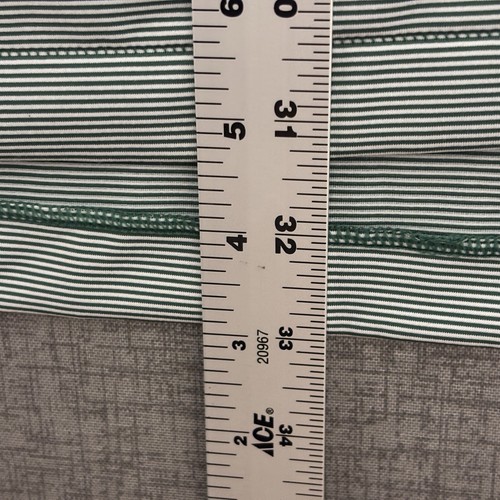 Peter Millar Summer Comfort Polo Shirt Green Stripe Short Sleeve Golf Mens XL - Picture 6 of 10