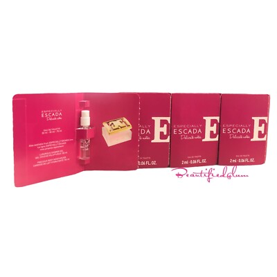 4-PC ESPECIALLY by ESCADA Delicate Notes EDT Carded Sample Spray for Women