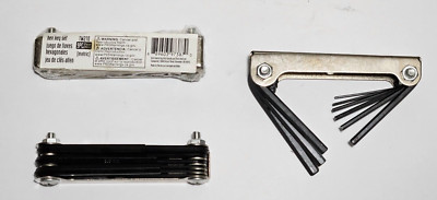 9pc Folding Pocket Metric Hex Key Allen Wrench Set 1.27 1.5 2 2.5 3 4 5 5.5 6 mm