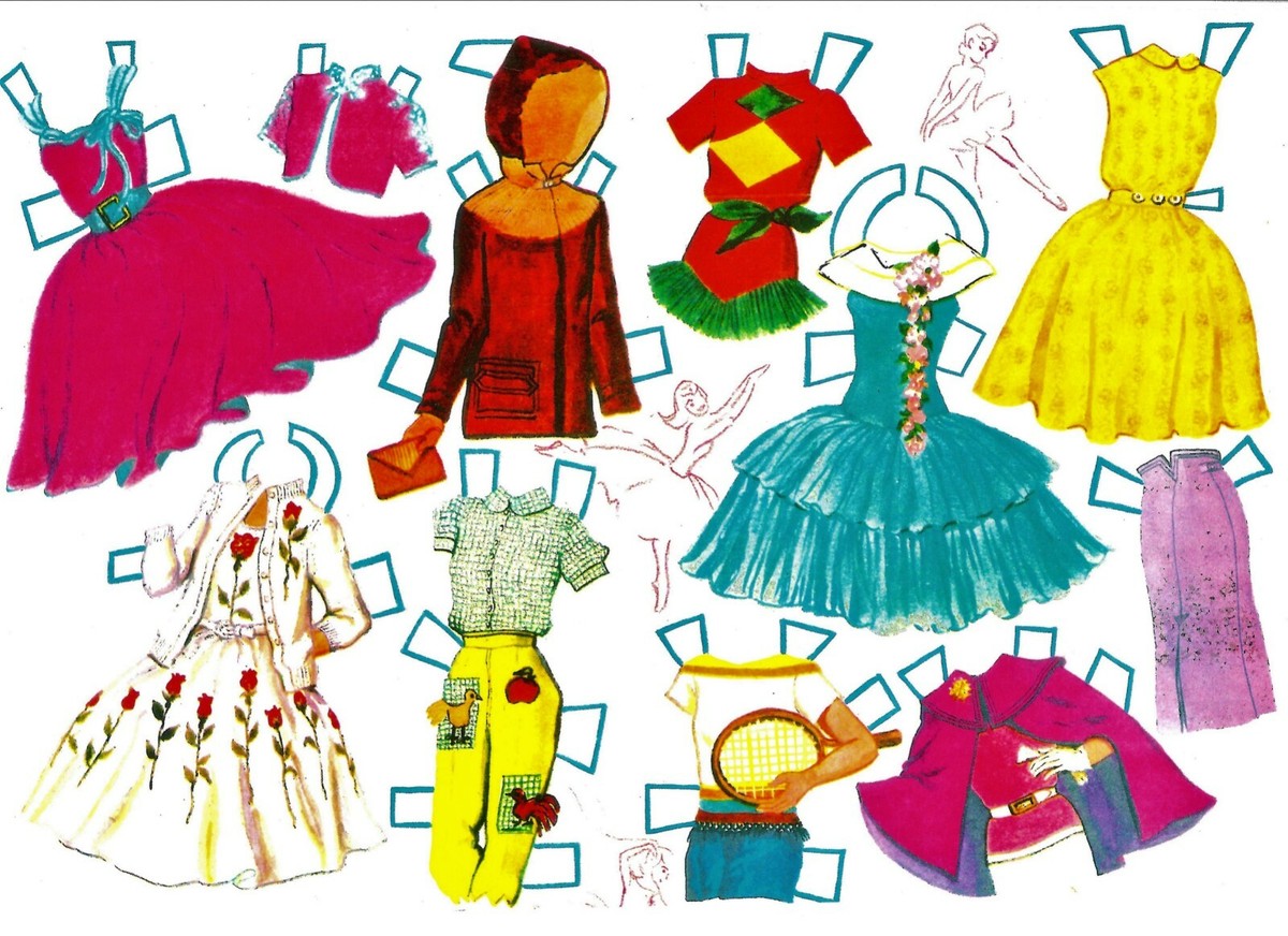 VINTAGE LITTLE BALLERINA PAPER DOLLS~CIRCA 1959 UNCUT~#1  REPRODUCTION~PRETTY SET | eBay