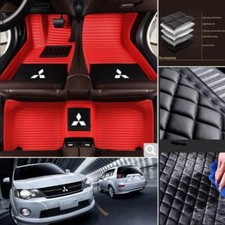 Fit For Mitsubishi All Weather Car Floor Mat Carpets Liner Waterproof Pu Leather
