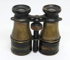 VINTAGE ENGLISH BRASS MILITARY FIELD MARINE BINOCULARS WW1 STYLE