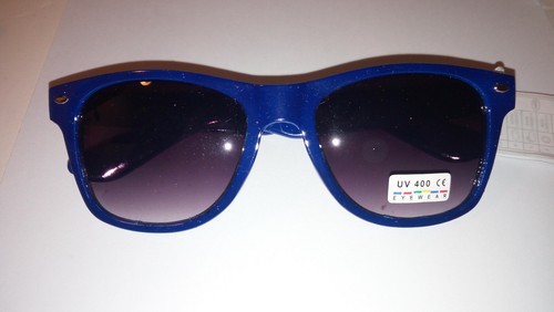 OCCHIALI DA SOLE VINTAGE MONTATURA BLU NOTTE VETRI FUME' | eBay