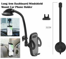 Universal Long Arm Phone Holder in Car Windscreen Dashboard Mount for iPhone 16