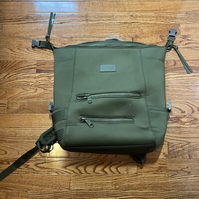 Dagne Dover Indi Large Scuba Knit Diaper Backpack Water Resistant Dark Moss