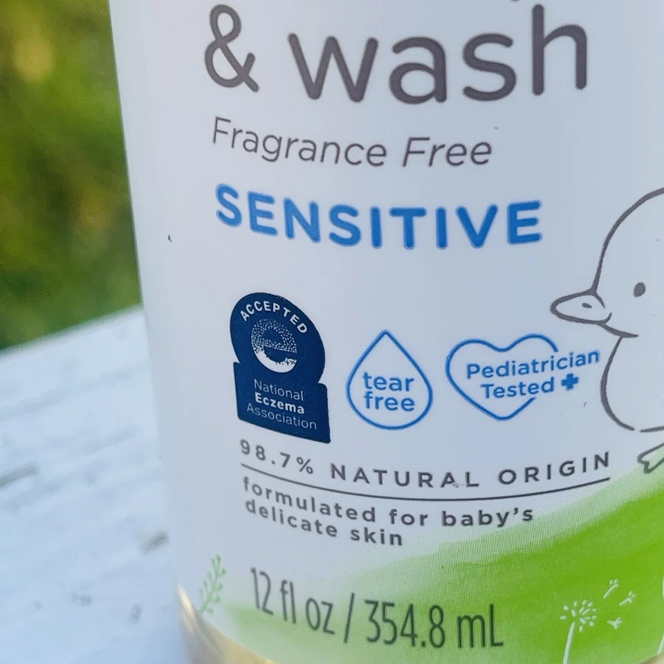 BURT'S BEES BABY CHAMPÚ SENSIBLE SIN FRAGANCIA Y LAVADO 12 FL OZ CANTIDAD (3) NUEVO Foto 4 de 4