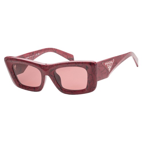 Prada Cat Eye Brown Dusty Pink Frame Sunglasses SPR 16P | eBay display picture 2