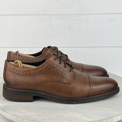 Cole Haan Buckland Oxford Brown Cap Toe Dress Shoes C28882