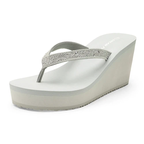 Women Platform Flip Flop Arch Support Comfortable Wedge Flip Flops Thong Sandals - Picture 16 of 23