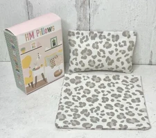 Dollhouse Miniatures 1:12 Cheetah Print Bedding Set Pillow & Blanket
