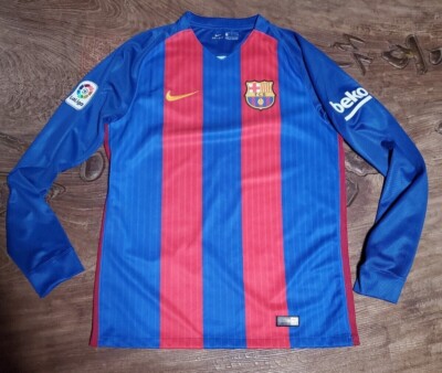 FC Barcelona Jersey 2016 2017 M Home Maglia Nike L/S Messi Nerymar
