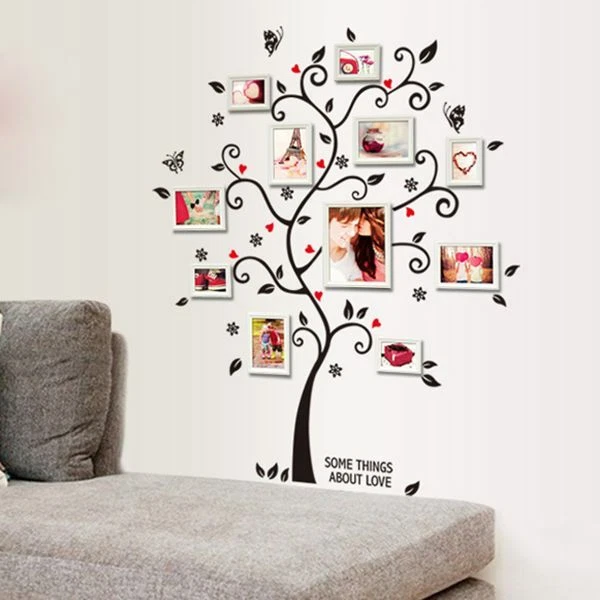 Wall Decals Tree Diy Photo Stickers Mural Home Decor Removable 100*120Cm/40*48in - Image 4 of 4