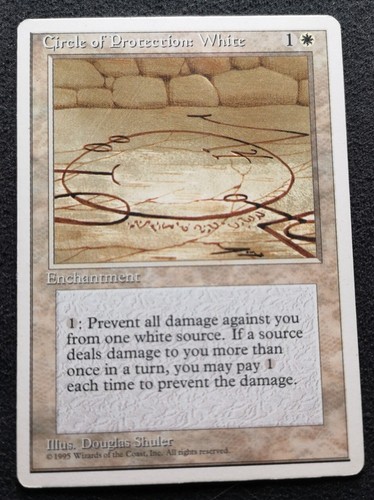 Circle Of Protection: White - 4th Edition - MTG - LP - EN
