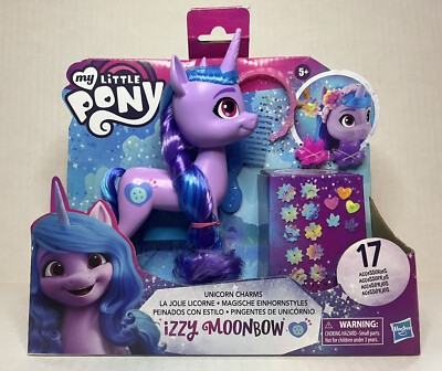 My Little Pony Unicorn Charms izzy Moonbow Figure Playset 17 Pieces