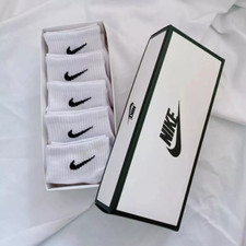 Nike Socks 5 Pairs Sports Cotton Casual Mid-Tube Socks Multi-Color