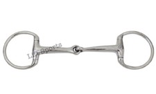 EGGBUTT Snaffle Horse Bit Jointed Stainless Steel Silver Polish Equestrian Tack