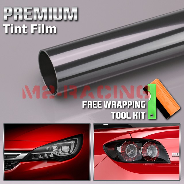 16/"x48/'/' Smoke Headlight Taillight Fog Light Tint Film Vinyl Wrap Cover