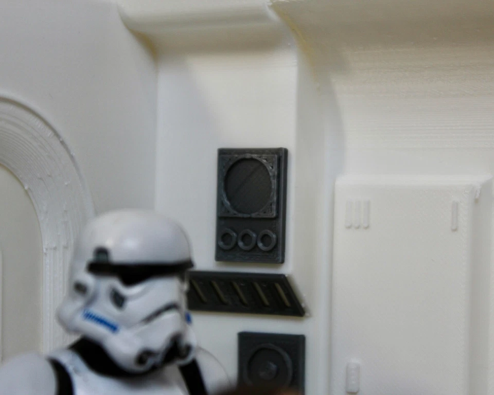 Expositor de diorama Tantive IV para figuras de la serie The Black de Star Wars, impreso en 3D Foto 4 de 4