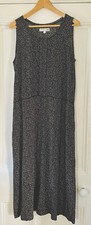 Ines de la Fressange Uniqlo Womens Black Polka Dot Sleeveless Maxi Dress L UK 14