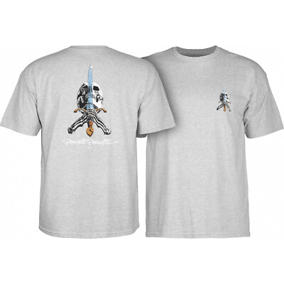 Powell Peralta Skateboard Shirt Skull & Sword Gray
