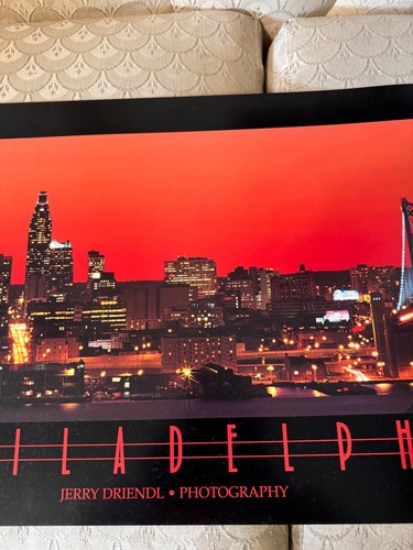 Jerry Driendl 1995 Philadelphia Skyline Art Print - 36 Inch x 14 Inch - Picture 5 of 13